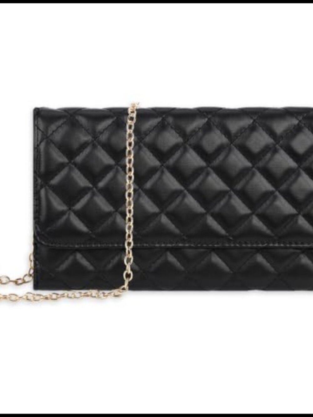 Quilted Crossbody Bag with Chain & Card Slots